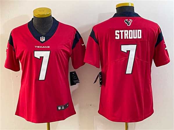 Womens Houston Texans #7 C.J. Stroud Red Vapor Untouchable Limited Stitched Jersey(Run Small)